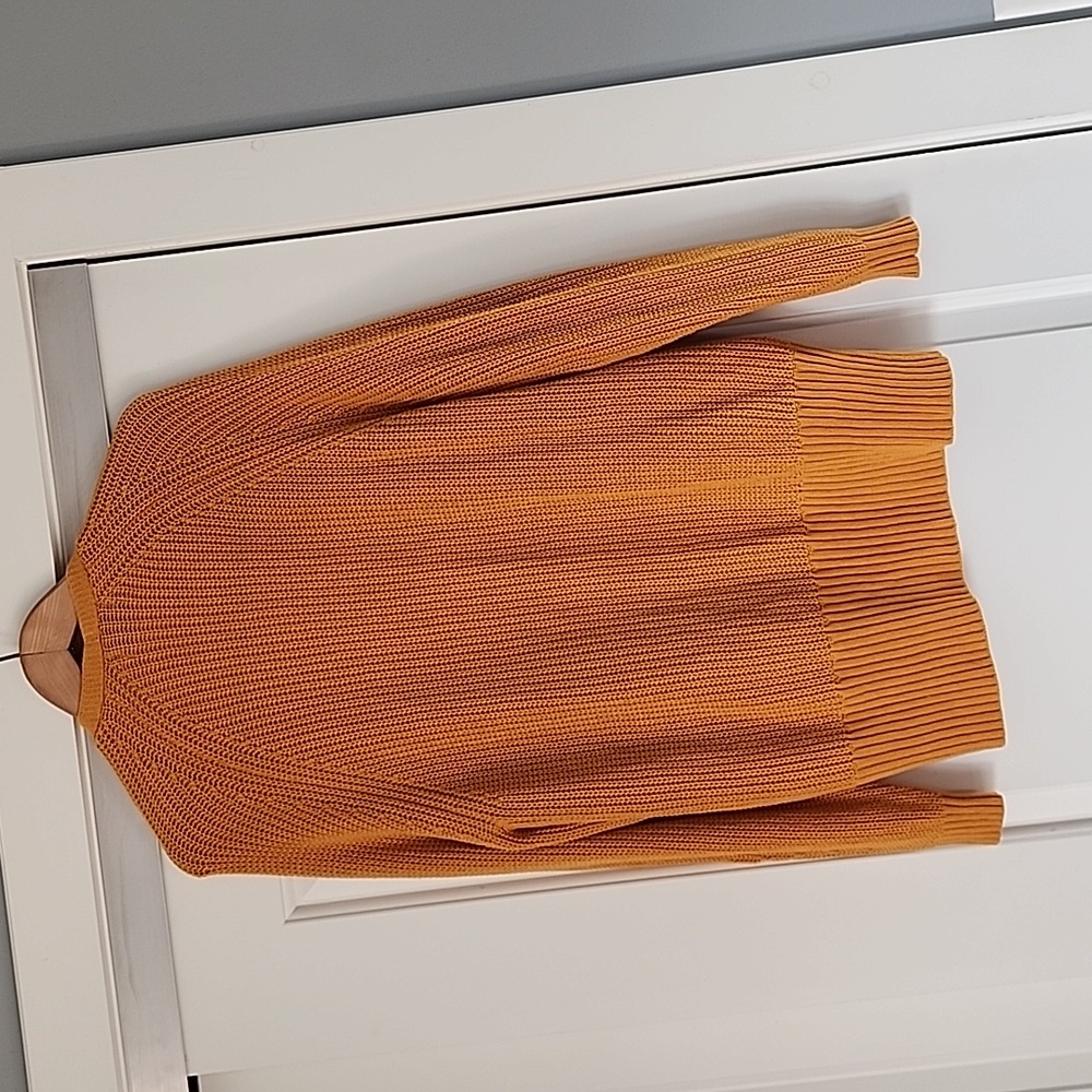Urban Outfitters mustard yellow open knit cardigan with pockets! - Picture 6 of 9